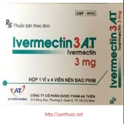 Ivermectin 3mg A.T - Thuốc tẩy giun hiệu quả